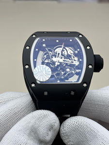 Reloj Mecánico Automático RM de Alta Calidad 055 para Hombre con Caja de Titanio en Forma de Tonneau, Correa de Goma, Función de Alarma - Product Image 2