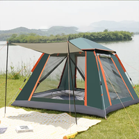 Tente de camping familiale de luxe, grande, imperméable, automatique, facile à installer, pour 4 personnes, pliable, pour le camping en plein air et la plage
