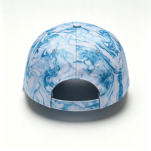 Marble Print 5 Panel Camp Hat with Chin Strap Quick Dry Outdoor Camping Hat for Men Women - Product Image 4