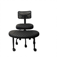 Chaise de bureau ergonomique Cloud Cross, chaise de méditation avec roulettes, siège réglable en hauteur pour TDAH, chaise large pour s'agenouiller