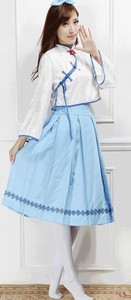 Disfraz de Sirvienta de Poliéster Azul y Rojo al por Mayor 2026 para Mujer, Cosplay, Actuación en Escenario, Hanfu, Lolita, Falda <span class=keywords><strong>Midi</strong></span> - Product Image 5