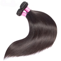 Extensions de cheveux humains 100% brésiliens, lisses, en mèches, 32 pouces, tressées, naturelles, 100% vierges, non traitées, Remy, double épaisseur
