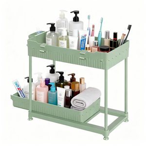 Scaffale da <span class=keywords><strong>Cucina</strong></span> Verde Chiaro Impilabile per Bottiglie di Condimenti e Barattoli, Organizzatore <span class=keywords><strong>Salvaspazio</strong></span> - Product Image 1