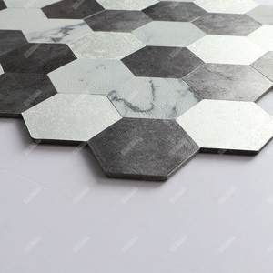 4mm de espesor extraíble hexagonal SPC cáscara y el palo de baldosas de vinilo de pared de mármol mosaico adhesivo para <span class=keywords><strong>cocina</strong></span> Splashback de baño en el Hotel Cafe - Product Image 3