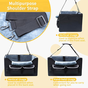Cama de Carro para Animais de Estimação em Tecido Oxford Moderno, Impermeável, com Design Portátil em Pelúcia Sintética, Fivela de Segurança, Logotipo Personalizado - Em Estoque - Product Image 4