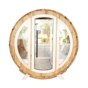 Keya penjualan langsung kubus ruang Sauna uap kayu Outdoor ruang Sauna barel Sauna untuk dijual