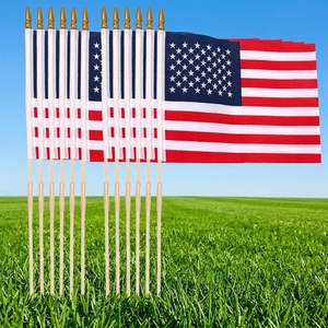 Drapeau à main avec mât en bois, souvenir de <span class=keywords><strong>voyage</strong></span> portable, drapeau américain en polyester pour festival, défilé, souvenir, décoration - Product Image 2