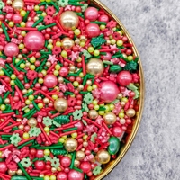 100g de pépites solides pour gâteaux, ingrédients de décoration de pâtisserie avec des perles de sucre mélangées, version améliorée pour Noël