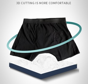 Nouveau 500ML anti-fuite écologique M-2XL coton hommes incontinent <span class=keywords><strong>lavable</strong></span> Boxer slips avec pour les sous-vêtements incontinents âgés - Product Image 3
