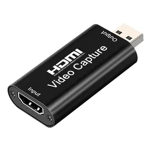 Dispositif de capture d'enregistrement HDMI vers USB 2.0 pour la diffusion en direct Adaptateur de capture audio 4K