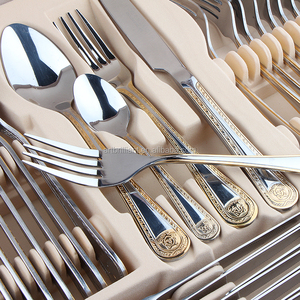 Restaurant Bestek <span class=keywords><strong>Set</strong></span> 128Pcs Voor Hoge Niveau Cafe Moslim Restaurant Moslim Voedsel