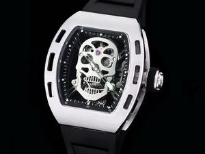 Mouvement tourbillon personnalisé de qualité supérieure, bracelet en caoutchouc indonésien haut de gamme, montre pour homme, montre mécanique - Product Image 3