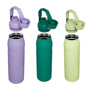 Botella DE AGUA DE ACERO INOXIDABLE duradera, aislamiento a prueba de fugas, mango portátil resistente para uso diario, vaso para beber frío y caliente - Product Image 5