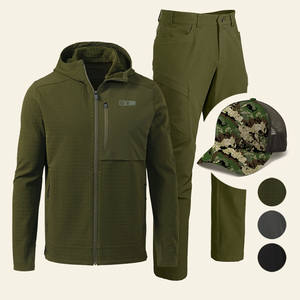 Herren Casual Style Isolierende Fleece-Kapuzenjacke Wasserabweisend Winddicht Outdoor Jagdjacke für Winter Komfortabel Warm mit Kapuze - Product Image 1