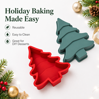 [Collection de Noël] Moule en silicone pour pain et gâteau chiffon, moule de cuisson en forme d'arbre de Noël, résistant au four, forme irrégulière