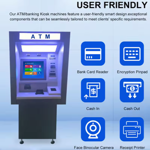 Cajero Automático de Pared con Función de Depósito y Retiro de Efectivo, Dispensador de Billetes, Reciclador de Billetes, Máquina ATM Bancaria - Product Image 4