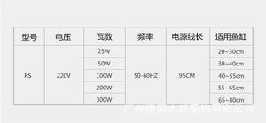 Calentador de vidrio para acuario de temperatura constante, tanque de peces para Tortuga, <span class=keywords><strong>Betta</strong></span>, Guppy, 100/50W/200W/300W/W - Product Image 6