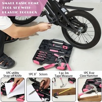 Kit d'outils de réparation pour la maison pour femmes, 39 pièces, rose, avec étui rigide, clé dynamométrique manuelle OEM, kit combiné