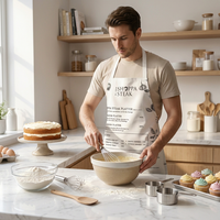 Tablier jetable avec lien pour le cou, tablier jetable en PE pour la cuisine quotidienne à la maison