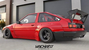 Fibre de verre 1983-1987 AE86 Trueno hayon PD Style Aero Kit de carrosserie large pare-chocs avant garde-boue jupes latérales <span class=keywords><strong>GT</strong></span> Wing - Product Image 3