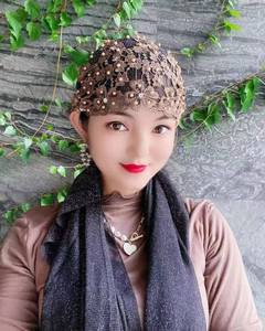 Acrylic scarf <b>hat</b> women, elegant knotted headscarf, eco-friendly, breathable, suitable <b>for</b> all seasons - Product Image 1