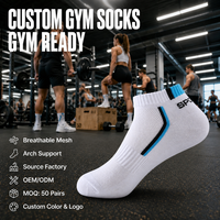 Chaussettes de sport athlétiques personnalisées de haute qualité avec logo, respirantes en maille et absorbantes en tissu éponge, pour hommes et femmes