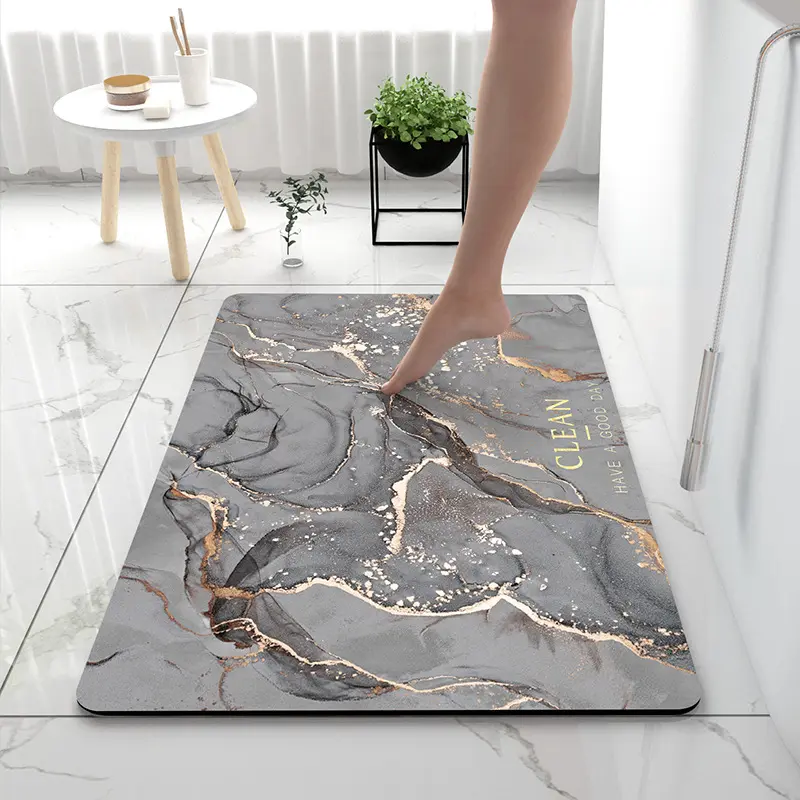 Luxury Rugs Bathroom Soft Diatom Mud Water Absorbing Carpet Quick Drying Foot Mat Entrance Door Mat Anti-slip Mat