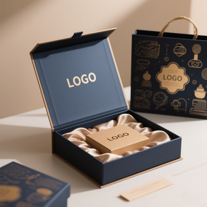 사용자 정의 골판지 고급 마그네틱 선물 상자 창조적 인 어린이 의류 포장 재활용 신생아 유품 선물 상자 가방 - Product Image 2