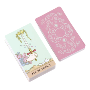 ไพ่ทาโรต์ขนาดเล็กแบบนูนออกแบบได้ตามต้องการ78ใบขนาด40*86.5มม. พร้อมคู่มือและเคสทนทานแบบมืออาชีพราคาไม่แพง - Product Image 5