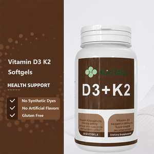 Complément alimentaire pour la santé cardiaque à la vitamine D3K2, soutien immunitaire, calcium, vitamine D3 K2 B12, capsules molles - Product Image 5