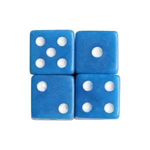 EASTOMMY-Juego de dados de esquina cuadrados azules, juego de dados KTV, póker, casino