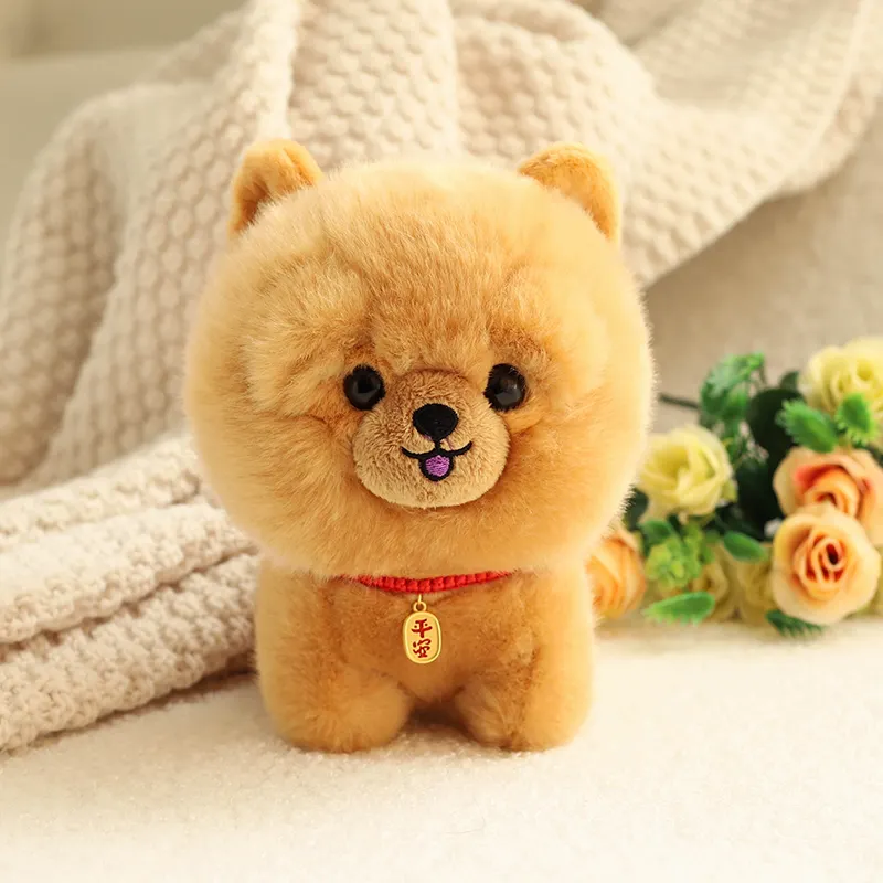 Sıcak satış sevimli köpek peluş çocuk yumuşak bebek oyuncakları için uygun bir kahverengi hayvan oyuncak