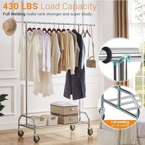 Tùy Chỉnh Nhiệm Vụ Nặng Nề Ngang Dọc Đơn Giản Hiện Đại Áo Giá Có Thể Tháo Rời Dày Quần Áo Giá Sàn Đứng Dọc Thanh - Product Image 6