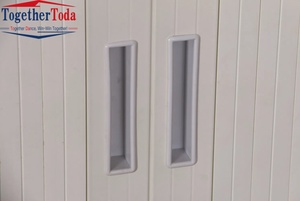Armoire de rangement métallique à 2 portes avec volet roulant, meuble de bureau en acier, armoire à roulettes, porte enroulable, armoire de classement métallique - Product Image 6