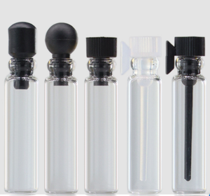 Frascos de Perfume de Vidrio de Tamaño Viaje, 1ml/2ml/3ml, Dispensadores Cosméticos Vacíos, Viales con Tapa de Rosca Serigrafiada para Rímel - Product Image 1