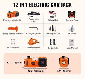 ประแจบล็อกไฮดรอลิกแบบพกพา 3-in-1 สแตนเลส พร้อมไฟ LED รองรับหลายประเภทของแม่แรง ใช้ไฟ DC12V แรงบิด 1-10 ตัน รุ่น QY45HJ สแตนเลส - Product Image 4