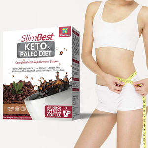 Café Keto Instantané Naturel pour Régime Détox Keto, SlimBest Keto <span class=keywords><strong>Paleo</strong></span> Diet, Remplacement de Repas Complet, Shake au Café, Complément Alimentaire pour la Santé - Product Image 1