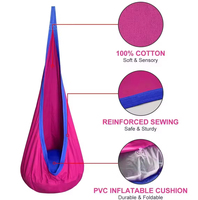 Hamac suspendu en toile Baichuang, durable, pour enfants, extérieur, intérieur, camping, randonnée, siège suspendu pour 1 personne, toutes saisons