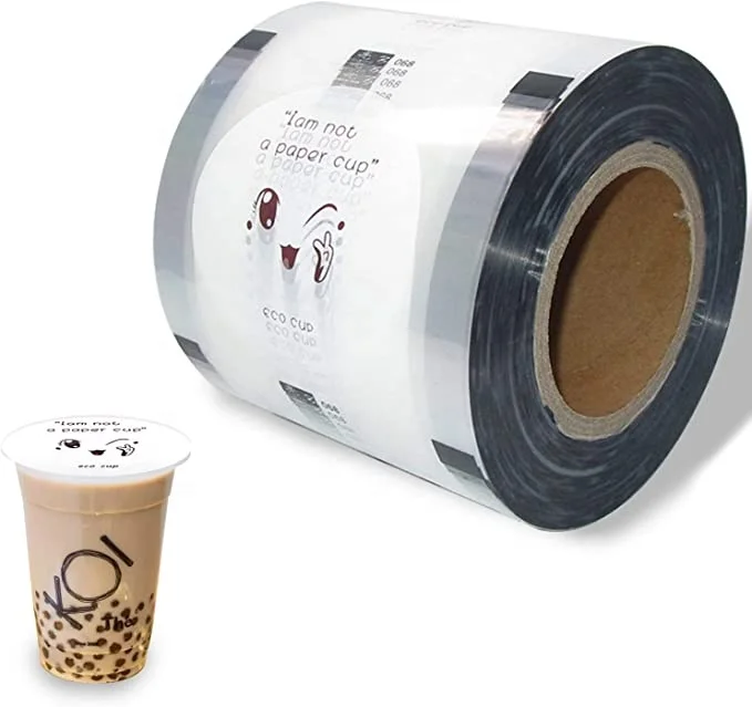 Высококачественная герметичная пленка на заказ, водонепроницаемая пленка для герметизации чайных стаканчиков, пленка из пластика для стрейч-рулона ПК/ПЭТ