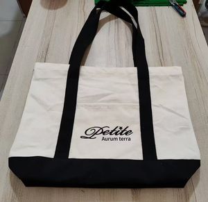 Sac fourre-tout en toile à ouverture supérieure, grande capacité, épais, réutilisable, avec poignée renforcée, personnalisable avec logo, idéal pour les cadeaux - Product Image 2