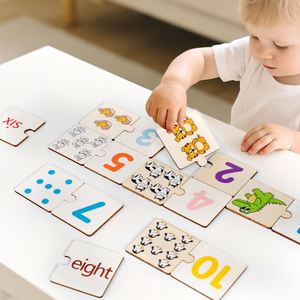 Kids Counting Toys Preschool Learning Activities <b>Game</b> Wooden 1-10 Number Matching <b>Puzzle</b> - Product Image 3