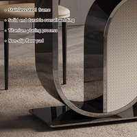Ensemble de meubles de salle à manger de luxe moderne, table en marbre naturel, imperméable, 8 places, pour maison, hôtel, appartement, fabriqué à Foshan, Guangdong