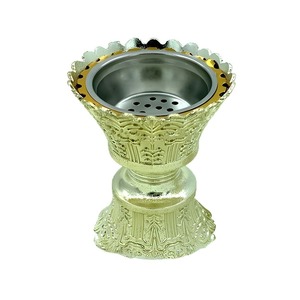 Brûleur d'encens Bakhoor moderne en métal pour la décoration intérieure, tendance, aromatique, en forme d'Oud arabe, brûleur de charbon, magnifiquement conçu - Product Image 2