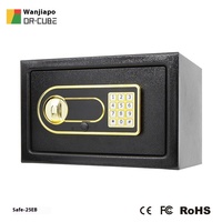 Coffre-fort électronique numérique Wanjia Bao-20Eb 20cm tirelire antivol avec empreinte digitale et serrure à clé pour bureau à domicile hôtel