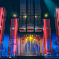 Écran LED extérieur en maille, panneau d'affichage, grille d'affichage, ultra léger, haute transparence, étanche IP65, façade média, mur vidéo LED