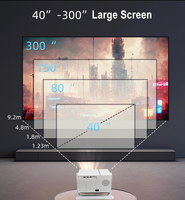 Projecteur Everycom YG628W ultra Google TV LED LCD avec objectif automatique, cinéma maison, Android Smart, Full HD 1080P, résolution K