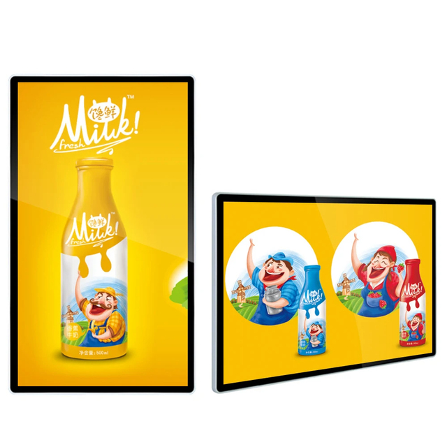 Wall Mount TFT Advertising Player Screens Media Player 21.5-65 Inch Touchscreen Digital Signage with Built-in Wi-Fi & Speaker