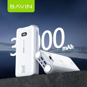 Bavin carregador portátil p4 de 30000 mah, banco de energia para carregamento rápido, alta capacidade, 30000 mah, estação de bancos de energia pc071s