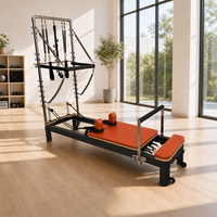 Tour de Pilates demi-trapèze avec planche à ressorts et système de poulies à cordes pour studio, yoga et domicile