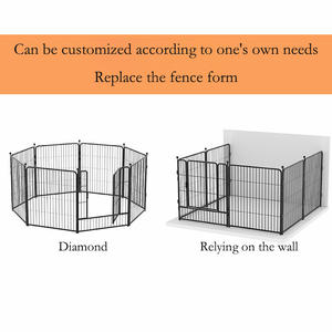 Enclos pour animaux <span class=keywords><strong>de</strong></span> compagnie en métal massif avec portillon d'isolement pour chiens <span class=keywords><strong>de</strong></span> petite et moyenne taille, utilisable en intérieur et en extérieur, chenil robuste pour chiots - Product Image 5